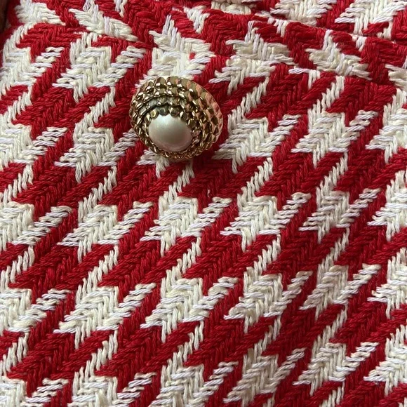 ZARA houndstooth textured collarless blazer blogger favorite - Picture 3 of 7